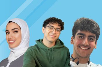 From left to right: Shaikhah Mohammed, Abduallah Al Ali, and Mohamed Dashti